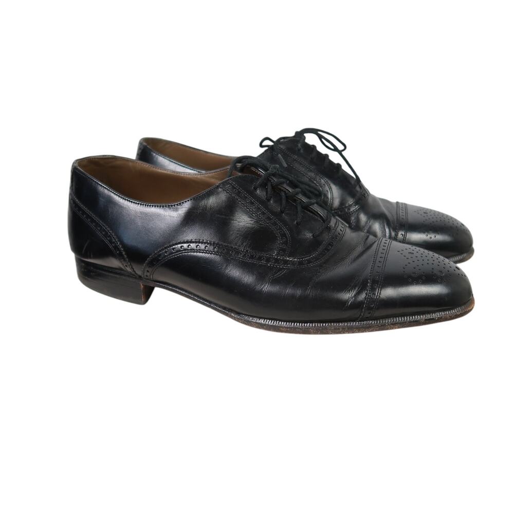 Bally of Switzerland Men's Black Leather Lace-Up Loafers Dress Shoes 8